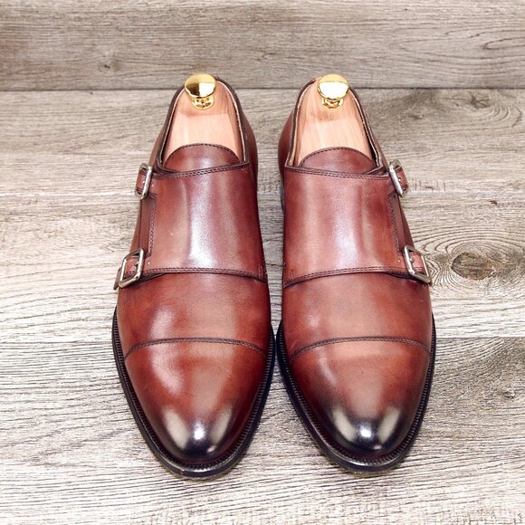* NIB * $450 Pastori DI BIANCO Remus US 9 M Italian Monkstrap o * add $15 Trees main image 12